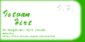 istvan hirt business card